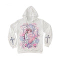 White Manga Girl Cotton Hoodie