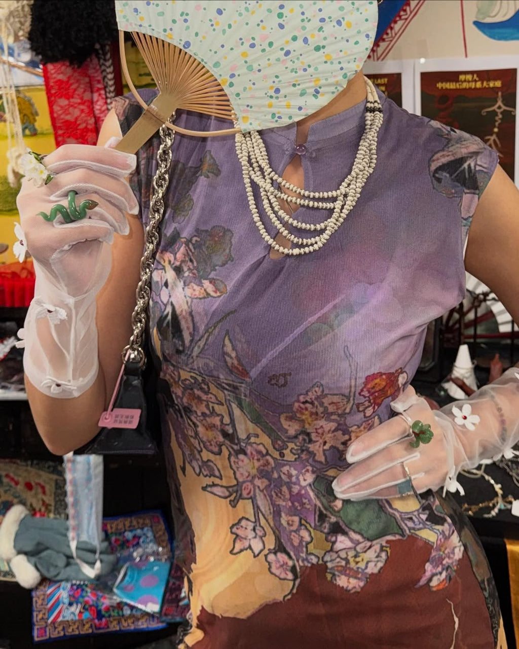 Long Slim Fit Purple Qipao