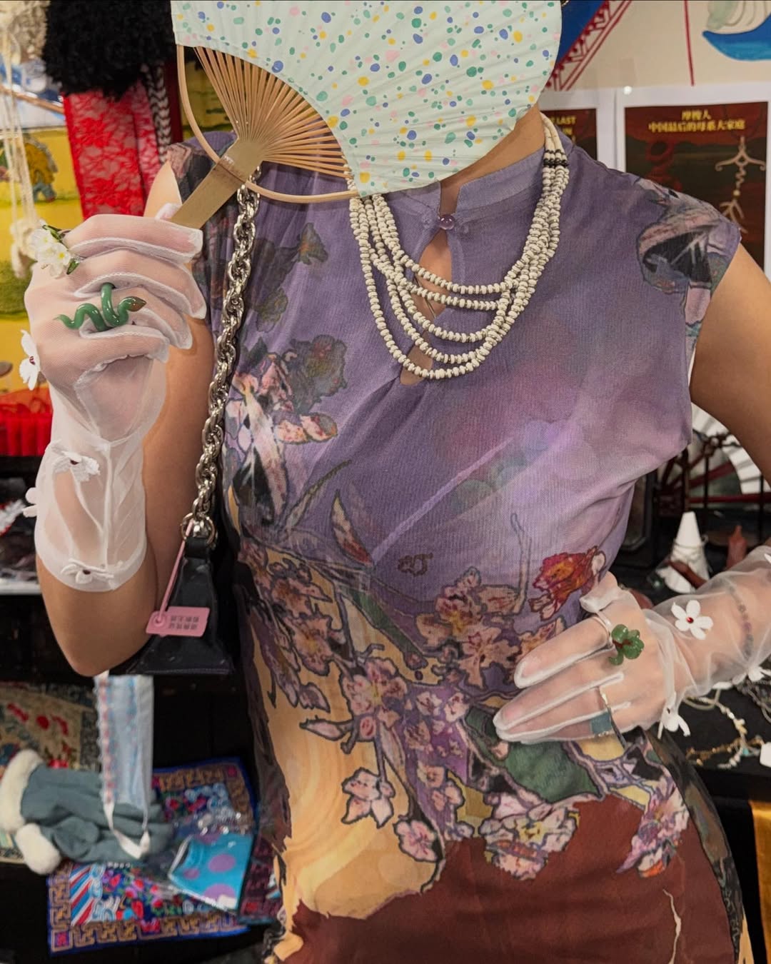 Long Slim Fit Purple Qipao