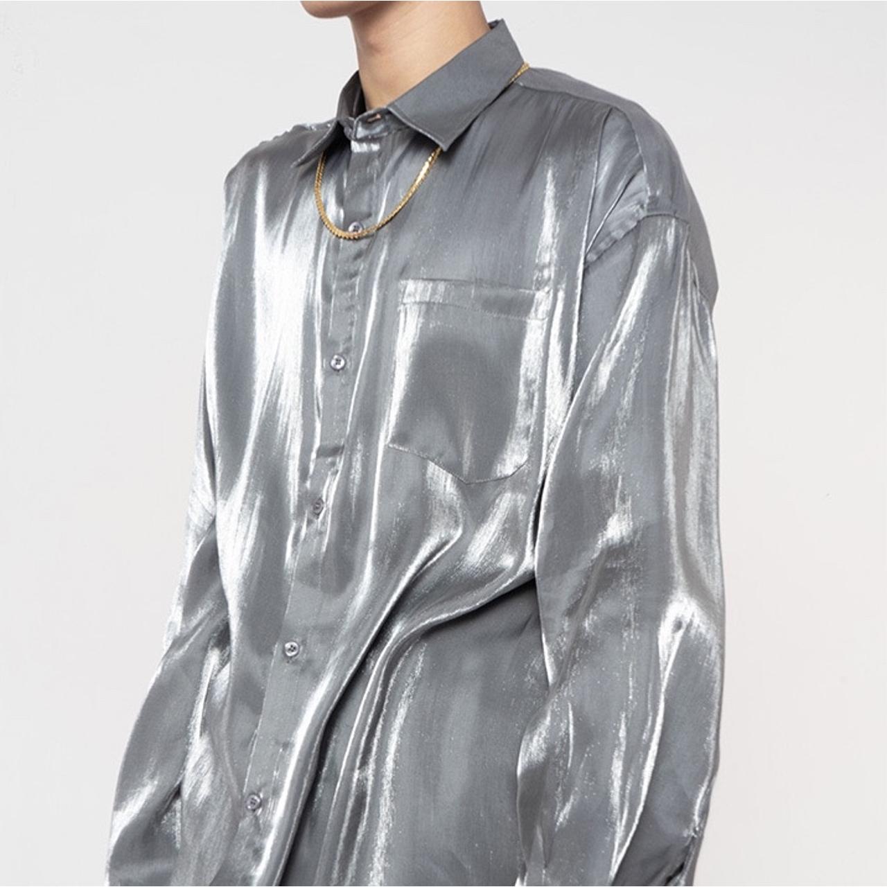 Grey Ice Silk Shirt